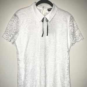 NWT Karl Lagerfeld Paris Lace Top Size Small